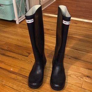 Tall Hunter Rain Boots — Dark Purple